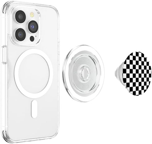 PopSockets PopGrip for MagSafe Black / White Classic Checkered Big Checkerboard