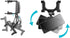 VAGURFO Rear View Mirror Phone Holder Mount, Universal Smartphone Cradle with 270° Swivel and Adjustable Clips - Black