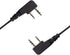 Walkie Talkie Earpiece Headset with Mic PTT for Kenwood Puxing Wouxun Hytera Two Way Radio 2 pin, 2 Pack