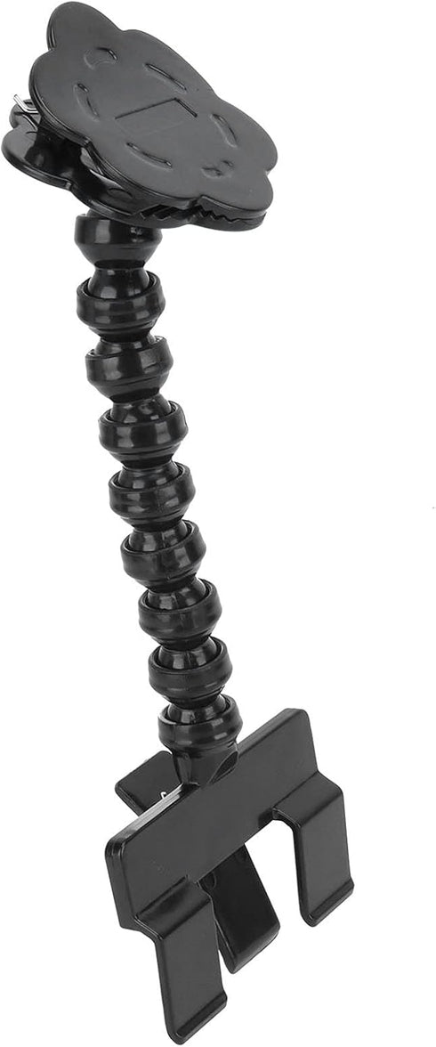 Dpofirs Flexible Pet Selfie Stick with Flower Clamp for Cats and Dogs - Adjustable Phone Bracket (Black)