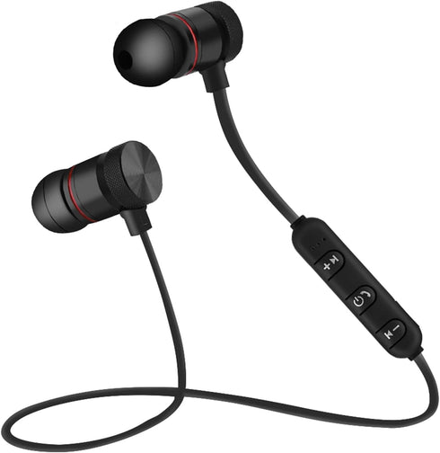 POCREATION Bluetooth Neckband Headphones, Wireless Sports Earphone Headset, Noise Cancelling for Gym Workout Running