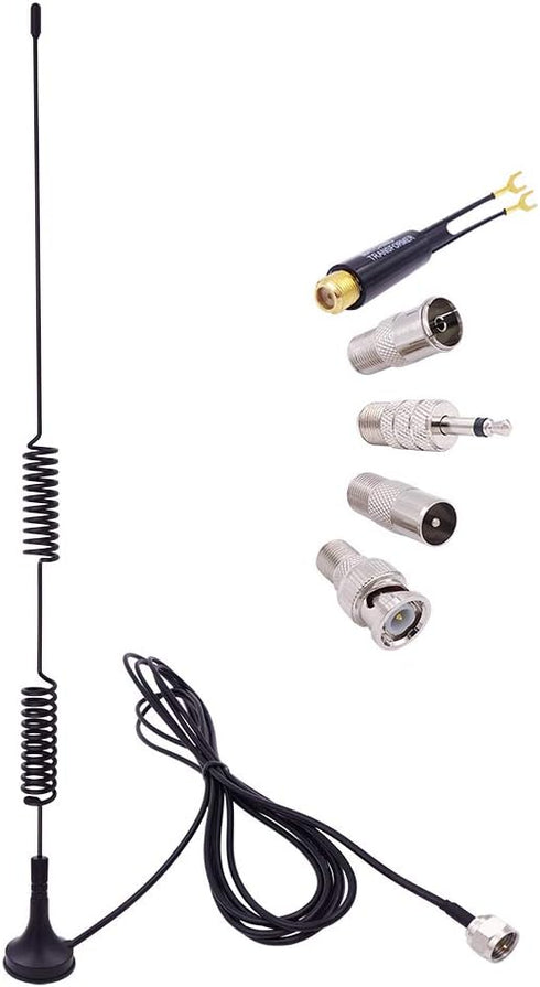 Fancasee Universal FM Antenna Magnetic Base 75 Ohm Screw F Male Plug with