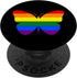 Cute Gay Pride Rainbow Flag Social Butterfly PopSockets Swappable Grip
