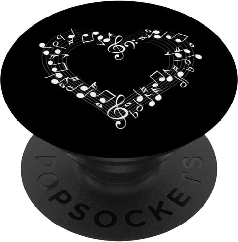 Musical Heart Love Notes Symbol PopSockets Swappable PopGrip for Musicians Gift