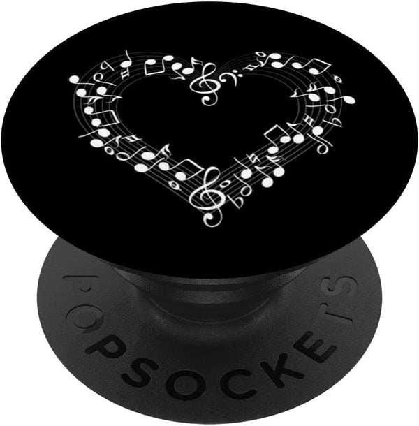 Musical Heart Love Notes Symbol PopSockets Swappable PopGrip for Musicians Gift