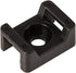 GTSE 100 Pack Black Screw Mounts, Saddle Type Zip Tie Anchors for Zip Ties Up to 0.2" Wide