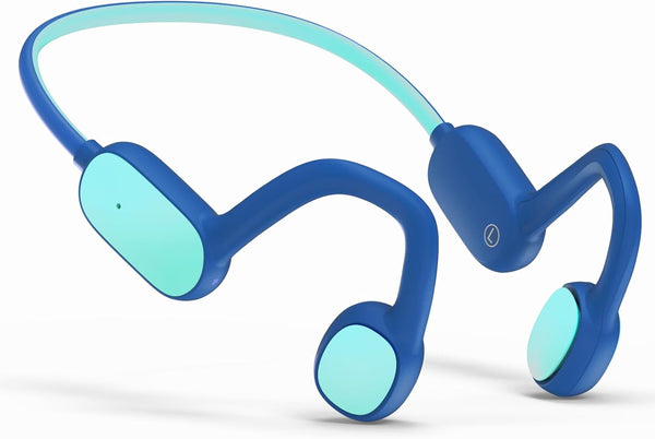 Kids Headphones Bluetooth 5.2 Air Conduction Open Ear, 85dB Volume Limiting, Stereo Sound with Mic, IPX5 Waterproof,