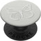 White Butterfly PopSockets Standard PopGrip on Light Silver Phone Grip