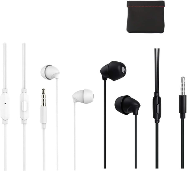 2Packs Sleep Earphone Gift Bag - Noise Isolating in-Ear Sleep Earbuds, Soft Silicone for Insomnia Side Sleeper, Yoga,