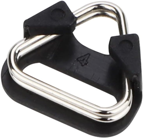 Stainless Steel Triangle Split Ring for Camera Strap Hook Lug Ring with Plastic Cap, 4 pcs for Belt Hook Lanyard