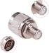 2pcs N Type Male to F Type Female Coax Adapter RF Coaxial Connector for Antenna Router Booster Systems (F112-2)