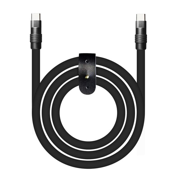 chubbycable Black Chubby - Special Black Samurai Edition Silicone Fast Charging USB-C Cable, Durable Power Bank Cable