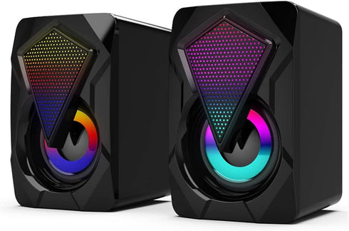 Computer 3.5mm Speakers Led/Volume Control Powered by USB for Laptop