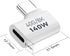 AreMe 2 Pack USB C Male to Female Adapter, 90 Degree Right Angle 140W Type C Extender for Thunderbolt Devices