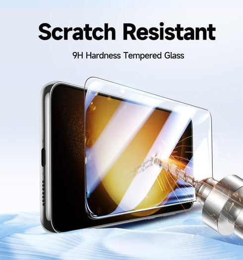 MAGIC JOHN Tempered Glass Screen Protector for Samsung Galaxy S23 Plus (6.6") - 2 Pack, Bubble Free, Anti-Scratch, Case