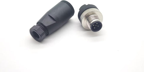 M12 Cable Connector, Circular Waterproof Aviation Plug, 5 Pin Male A-Code