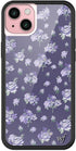 Wildflower Cases Sugar Plum Floral Case for Apple iPhone 15 Plus | Floral, Blue, Dark Purple, Trendy - Protective Black