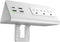 Nightstand Edge Mount Power Strip with USB-C Ports, Tabletop Surge Protector with 3 AC Outlets