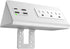 Nightstand Edge Mount Power Strip with USB-C Ports, Tabletop Surge Protector with 3 AC Outlets