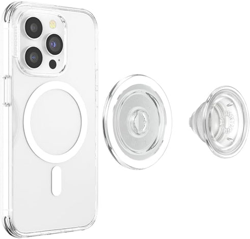 PopSockets Round Magnetic Base Only, Compatible with Tops, Clear - Clear