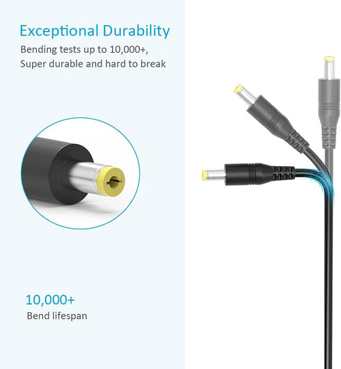 Belker 12 Volt Power Extension Cable Cord for CCTV IP Security Camera, 2 Pack DC 5.5mmx2.1mm Extension Power Adapter