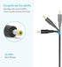 Belker 12 Volt Power Extension Cable Cord for CCTV IP Security Camera, 2 Pack DC 5.5mmx2.1mm Extension Power Adapter