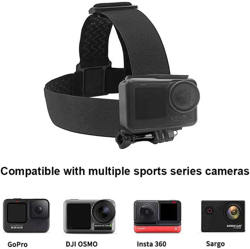 Head Mount Strap for GoPro Hero 12 11 10 9 8 7 6 5, AKASO Brave 4 4 Pro, and Other Action Cameras