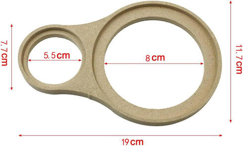 Unifizz 2pcs Car Speaker Spacer Stereo Mount Adapter Ring Bracket Wooden 3.1inch 2.1inch ID by Unifizz