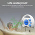 Portable AM/FM Shower Radio, Waterproof Hanging Radio with Built-in Speaker (Blue+White)
