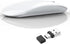 Uiosmuph G11 Wireless Mouse, USB C Rechargeable Slim Silent Computer Mouse with USB Nano Receiver for Laptop/Mac/PC