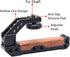 Wooden Camera Top Handle with 3 Cold Shoes, FUGASUN Grip for DSLR with 1/4", 3/8" Threaded Holes