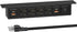 Under Desk Power Strip with PD 20W USB C, QBA 8-in-1 Desk Outlet Station, 4 AC Outlets, 6FT Cable (Black)
