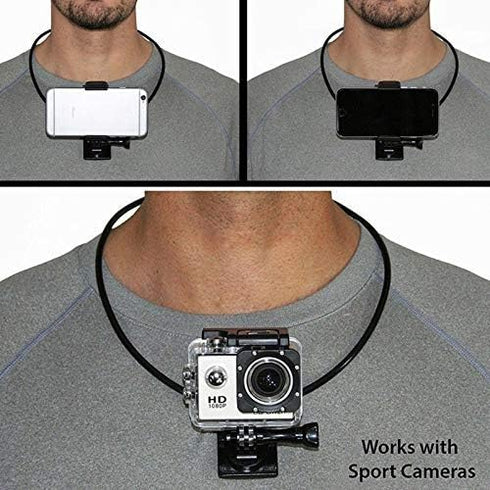 Neck Holder Lazy Neck Holder Stand, Universal Smart Phone Hanging Holder, Adjustable 4-6 inch Bracket