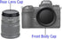 Body Cap + Rear Lens Cap Cover for Nikon Z50 Z30 Z9 Z8 Z6 Z7 Z5 Z fc, Compatible for Zfc Z9 Z8 Z7 II Z6 II