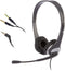Cyber Acoustics AC-204 Stereo Headset, 3.5mm with Y-Adapter for Home & K12 Classroom Education.