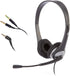 Cyber Acoustics AC-204 Stereo Headset, 3.5mm with Y-Adapter for Home & K12 Classroom Education.