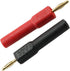 2mm Banana Male Plug to 4mm Female Socket Probe Connectors - Black + Red (2 Pcs)