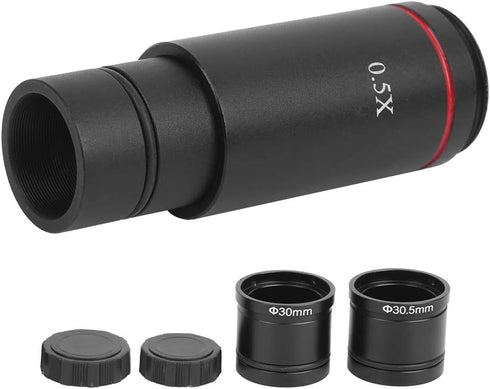 Garosa Microscope Adapter, 0.5X C Mount Lens Adapter for Microscope Camera, Compatible with CCD Interface Shrink Lens