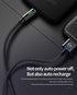 mcdodo 6FT/1.8M Smart LED USB Data Cable: Auto Disconnect & Recharge, Nylon Braided, Compatible with New Phones (Black)
