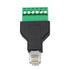 5Pcs RJ11 Male to 6 Pins Screw Terminal Block Adapter for Cat3 Telephone Handset Cords Extender, RJ12 6P6C Modular