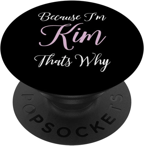 Kim Name Personalized Cute Pink Girl Custom Swappable PopSockets PopGrip