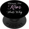 Kim Name Personalized Cute Pink Girl Custom Swappable PopSockets PopGrip