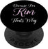 Kim Name Personalized Cute Pink Girl Custom Swappable PopSockets PopGrip