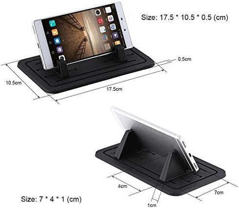 POCREATION Car Dashboard Mobile Phone Mount Holder, Universal Silicone Gel Cradle Stand Pad for All Vehicles Phones GPS