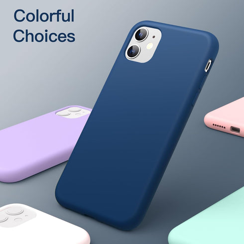 JETech Silicone Case for iPhone 11 (2019) 6.1-Inch, Shockproof Cover with Microfiber Lining in Blue Cobalt