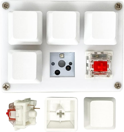Mini 6-Key Macro Mechanical Keypad, RGB Gaming Keyboard, Portable One-Handed Fully Programming Keys