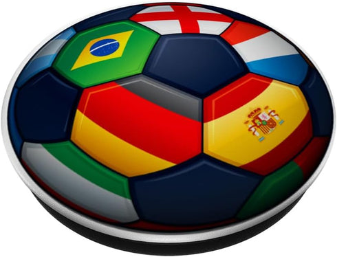 Cute Soccer Ball Soccerball With Flags Football Goal Gifts PopSockets Standard PopGrip