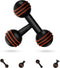 1'' Ball/25mm Aluminum Alloy Triple Ball Adapter, Compatible with Ram Mounts B Size Double Socket Arm for GPS Devices
