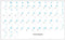 4Keyboard Dvorak Simplified Keyboard Stickers with Blue Lettering ON Transparent Background