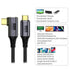 xiwai Right Angled 90 Degree USB4.0 to Straight USB4.0 Cable, 40Gbps with 100W Charging and 5K@60Hz, Compatible with